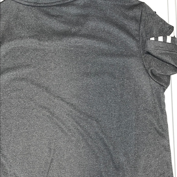 Adidas Men's Charcoal Gray Short Sleeve Tee - Picture 8 of 8